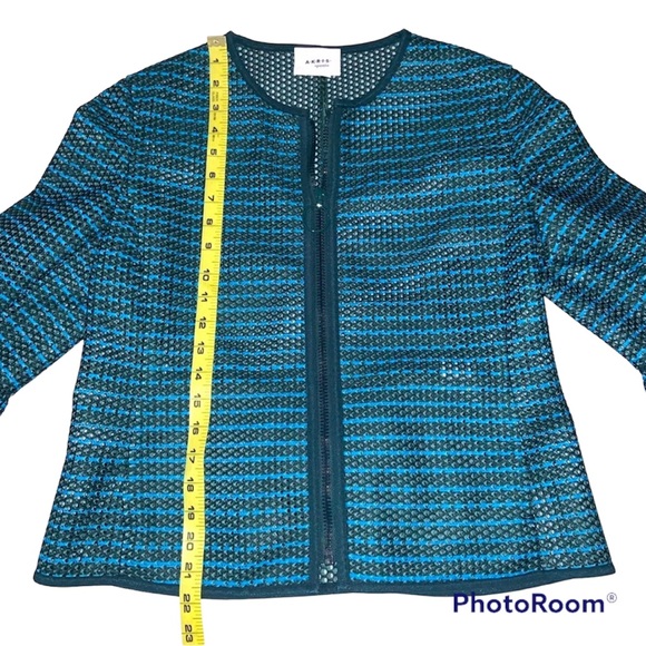 Akris Front-Zip Printed Mesh Knit Jacket - Picture 4 of 6